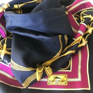 Longchamp vintage silk scarf